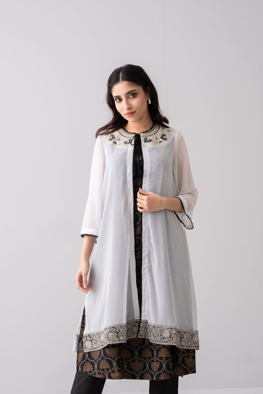 Long-Length Double-Layered Smart Fit Kurta