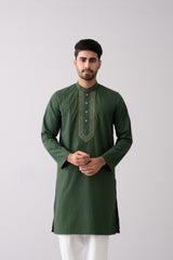Regular Fit Embroidered Semi-Formal Panjabi