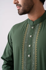 Regular Fit Embroidered Semi-Formal Panjabi