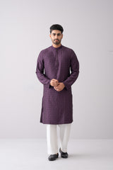 Slim Fit Embroidered Semi-Formal Panjabi