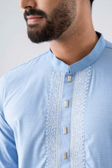 Regular Fit Embroidered Semi-Formal Panjabi