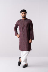 Regular Fit Jacquard Semi-Formal Panjabi