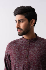 Regular Fit Jacquard Semi-Formal Panjabi