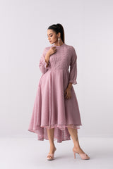 Jacquard Shimmer Georgette Long Dress