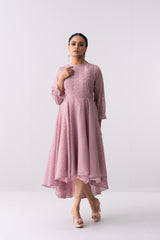 Jacquard Shimmer Georgette Long Dress