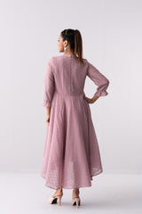 Jacquard Shimmer Georgette Long Dress