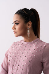 Jacquard Shimmer Georgette Long Dress