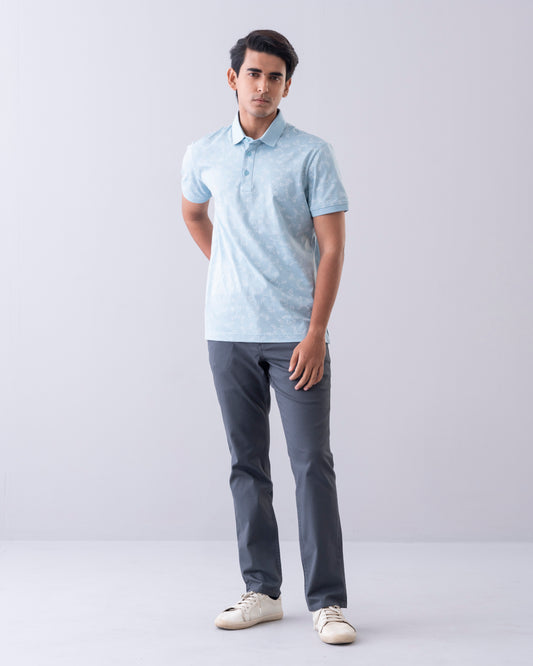 Regular Fit Mercerized Printed Polo Shirt