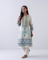 Smart Fit Embroidered Three-Piece Lawn with Chiffon Dupatta