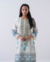 Smart Fit Embroidered Three-Piece Lawn with Chiffon Dupatta