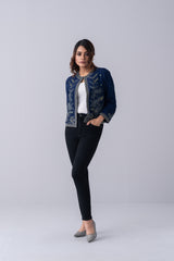 Embroidered Georgette Bolero Top