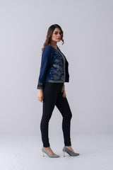 Embroidered Georgette Bolero Top