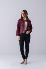Embroidered Georgette Bolero Top