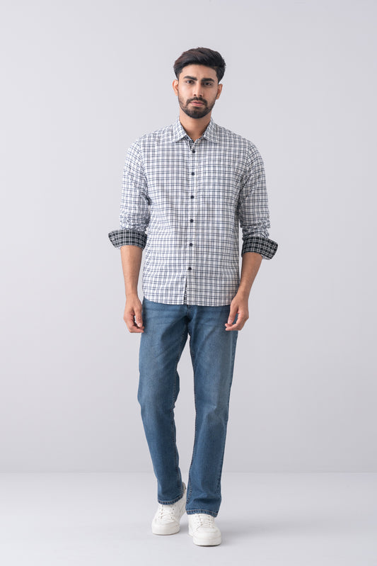Regular Fit Checkered Casual Shirt