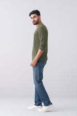 Regular Fit Long-Sleeve Waffle T-Shirt