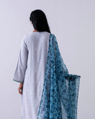 Smart Fit Embroidered Two-Piece Semi Formal Ethnic Set