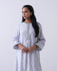 Smart Fit Embroidered Two-Piece Semi Formal Ethnic Set