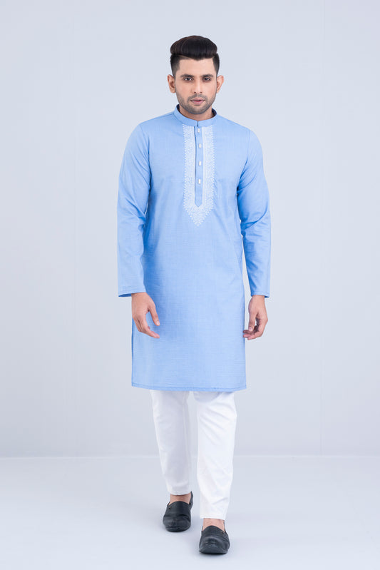 Regular Fit Semi-Formal Dobby Panjabi