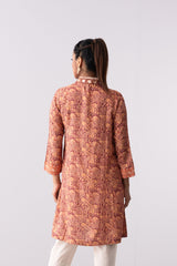 Mid-Length Embroidered Relaxed Fit Ethnic Kurta