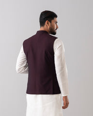 Regular Fit Blended Fabric Formal Waistcoat