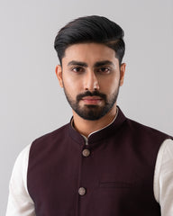 Regular Fit Blended Fabric Formal Waistcoat