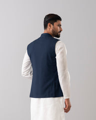 Regular Fit Blended Fabric Formal Waistcoat