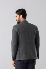 Micro-Checkered Blazer