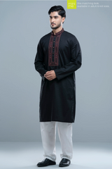 Regular Fit Embroidered Semi-Formal Panjabi