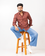 Regular Fit Printed Casual Shirt