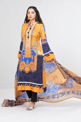 Smart Fit Printed Three Piece Lawn