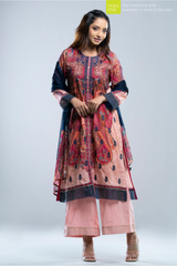 Smart Fit Three-Piece Semi-Formal Lawn with Chiffon Dupatta