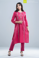 Smart Fit Embroidered Ethnic Kurta