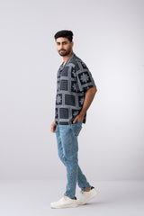 Boxy Fit Printed Casual Shirt