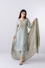 Smart Fit Embroidered Three-Piece Formal Ethnic Set