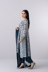 Smart Fit Embellished Three-Piece Formal Set with Organza Dupatta