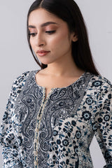 Smart Fit Embellished Three-Piece Formal Set with Organza Dupatta