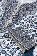 Smart Fit Embellished Three-Piece Formal Set with Organza Dupatta