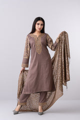 Smart Fit Embroidered Three-Piece Formal Ethnic Set