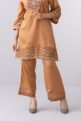 Relaxed Fit Silk Ethnic Pants