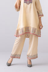 Relaxed Fit Silk Ethnic Pants