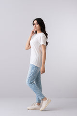 Regular Fit Flower-Printed Jeans