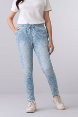 Regular Fit Flower-Printed Jeans