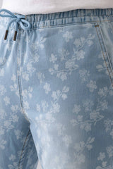 Regular Fit Flower-Printed Jeans