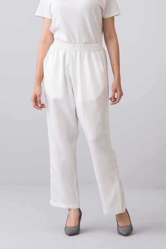 Laced Cotton Pants - Mystika