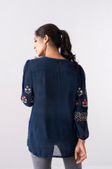 Floral Embroidered Fashion Top