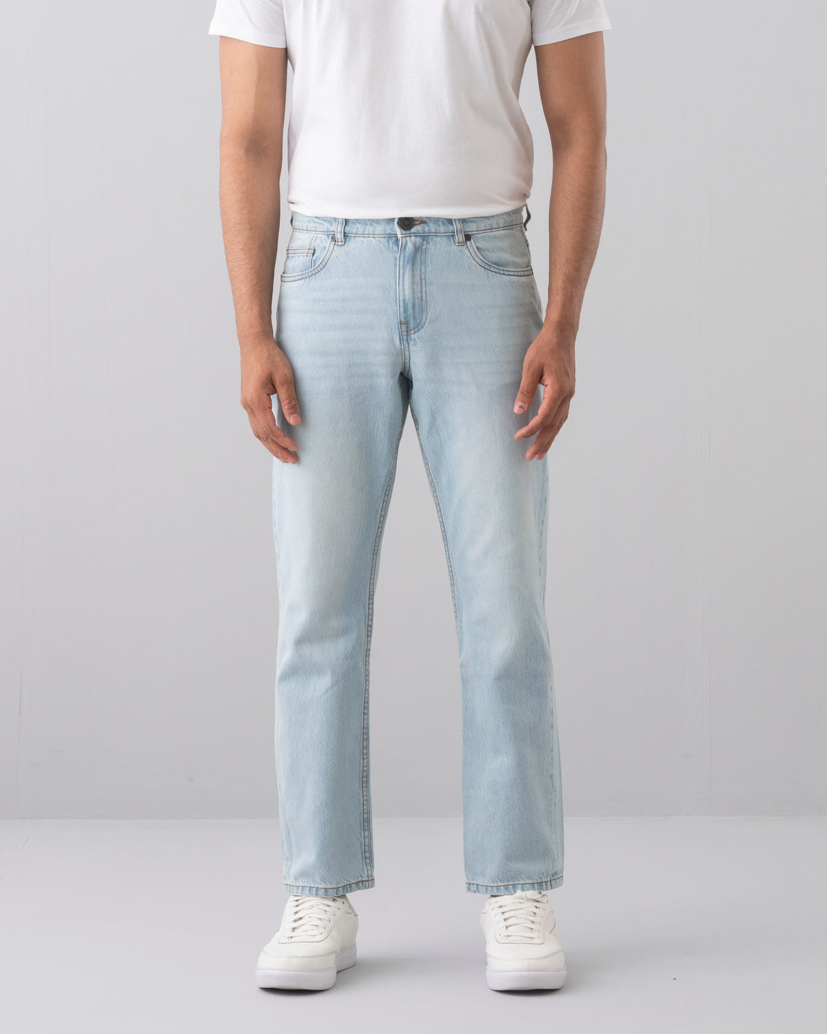 Straight Fit Sky Blue Jeans