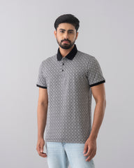 Regular Fit Jacquard Mercerised Polo Shirt