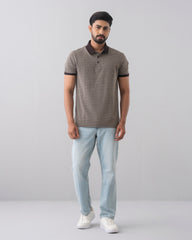 Regular Fit Mercerised Jacquard Polo Shirt