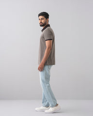 Regular Fit Mercerised Jacquard Polo Shirt