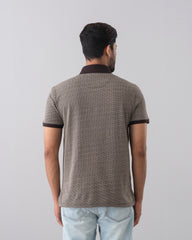 Regular Fit Mercerised Jacquard Polo Shirt